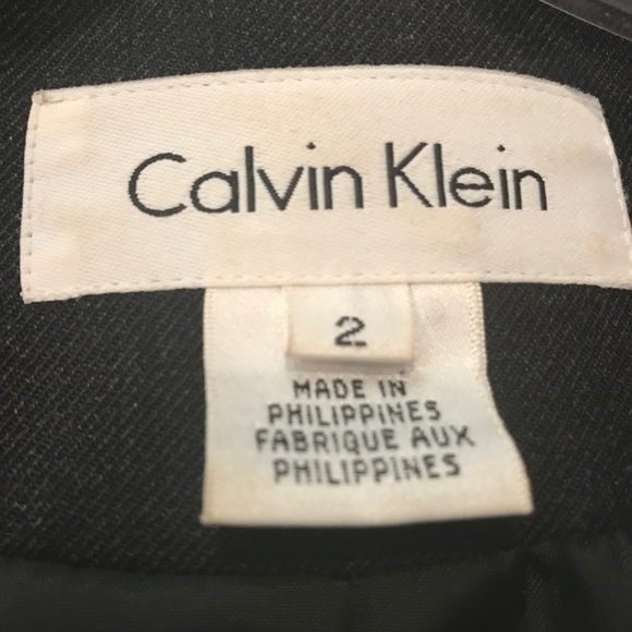 Calvin Klein Size 2 Wool Black Blazer - Picture 7 of 7